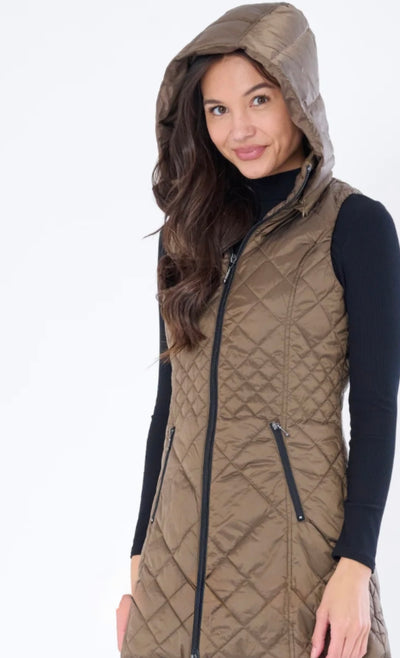 Long Vest Iridescent Hazelnut