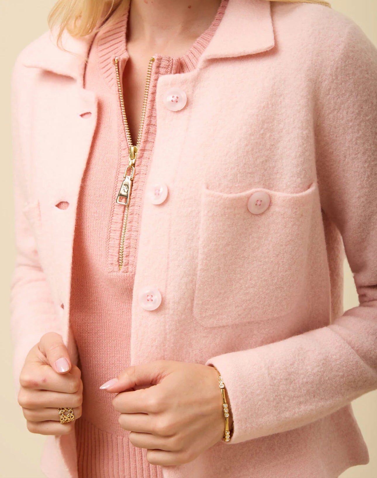 Maeve Sweater Jacket English Rose
