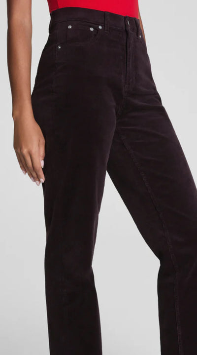 Spanx Corduroy 90's Straight Leg Jeans-Truffle Brown