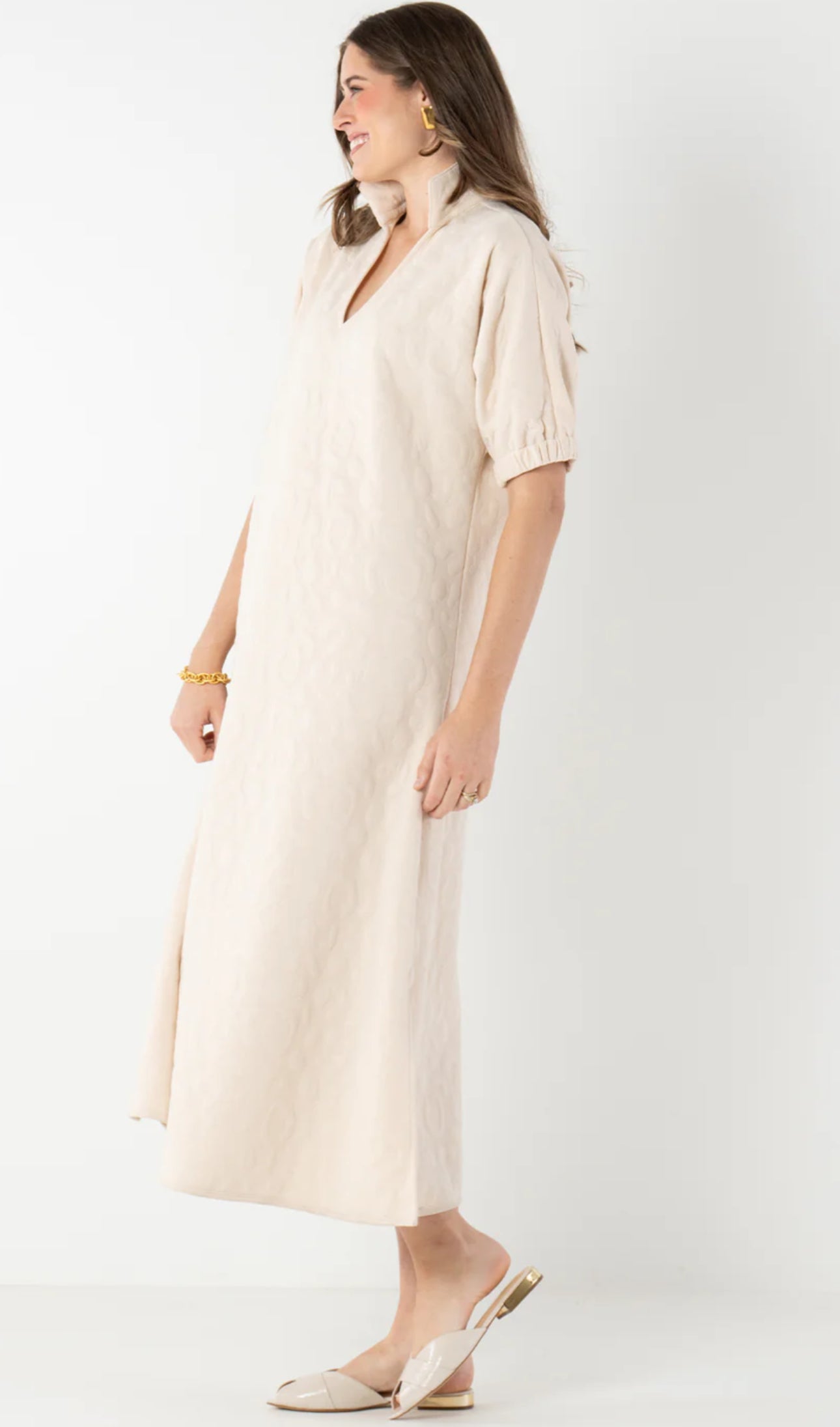 Poppy Cheetah Maxi Dress- Sandstone
