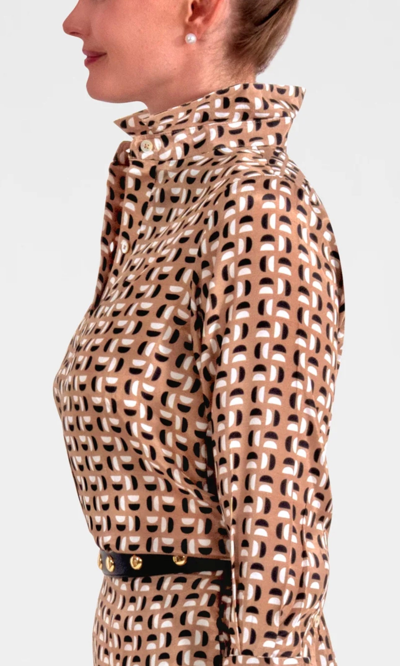 Waxing Crescent Blouse-Khaki