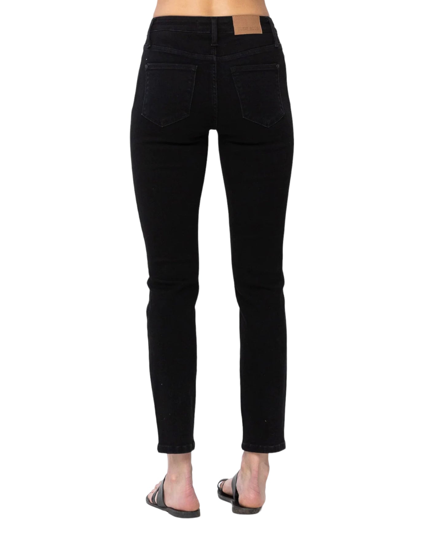 Judy Blue Mid Rise Slim Fit Black Denim