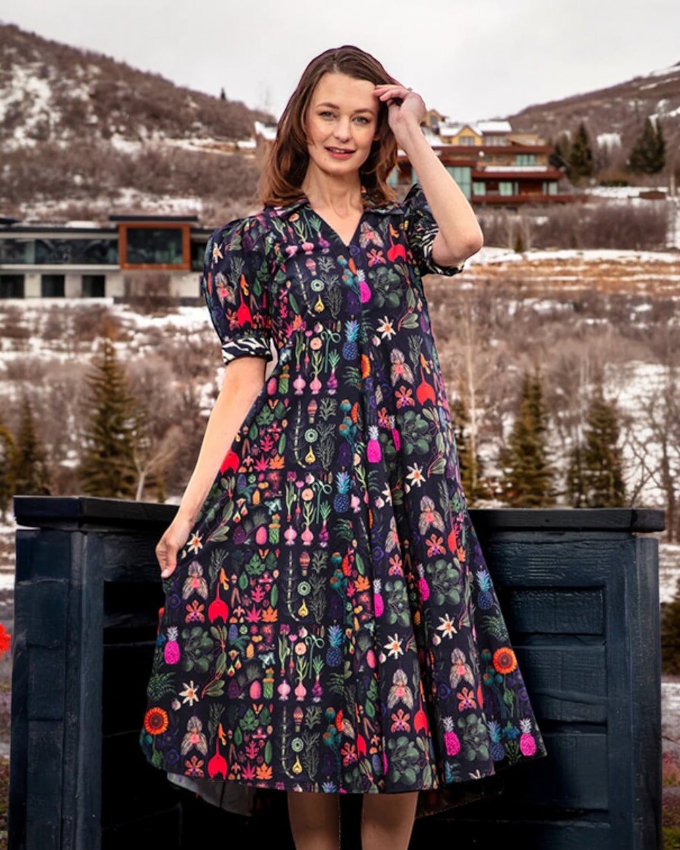 Montauk Dress Botanical Print
