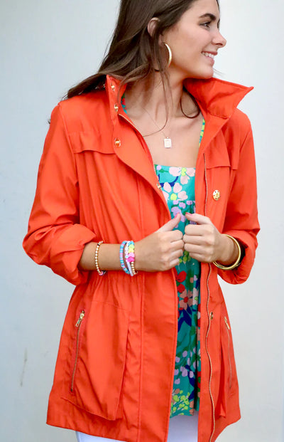 Anna Waterproof Jacket in Hermes Orange