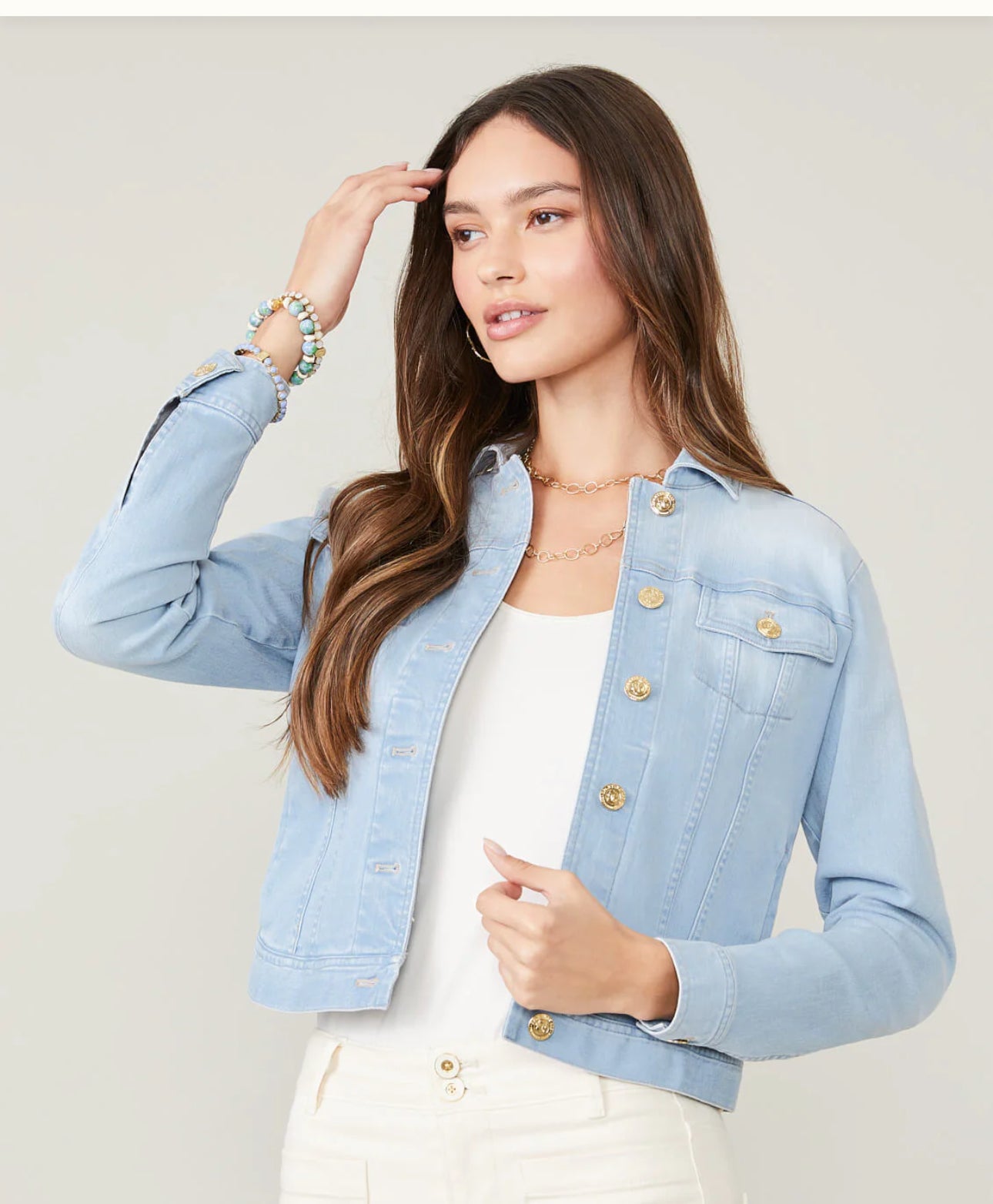 Leah Denim Jacket Grove Wash