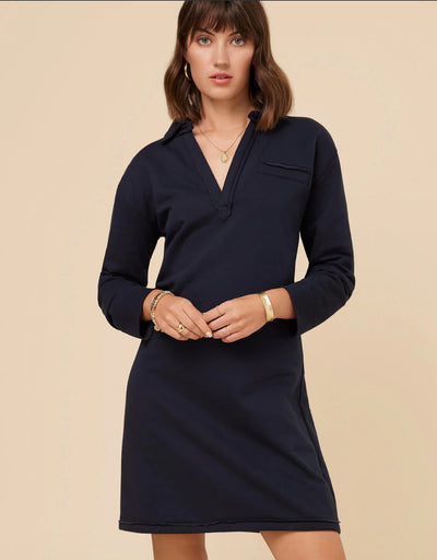 Kayden Sweatshirt Dress-Dark Blue