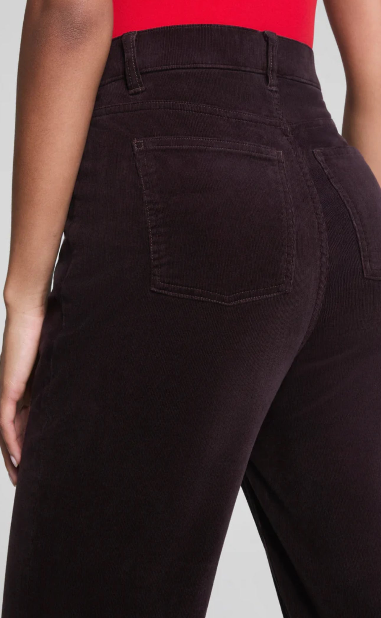 Spanx Corduroy 90's Straight Leg Jeans-Truffle Brown