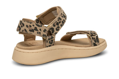 Woden Line Suede Sandals in Leopard