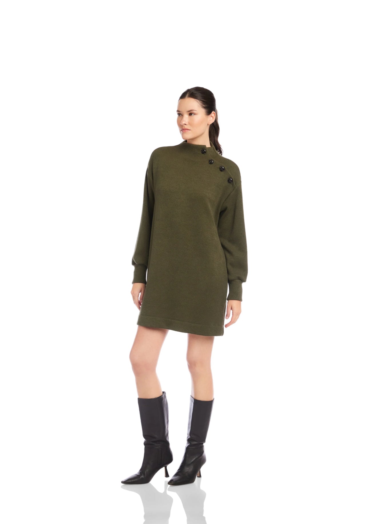 Brenna Mock Neck Dress