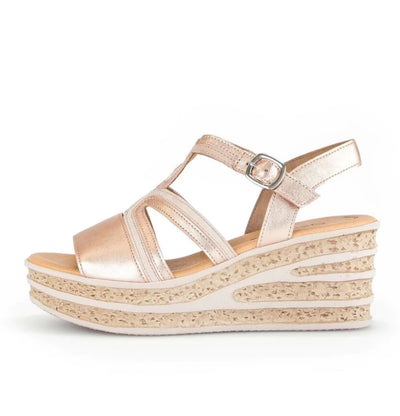 44.655.60  Rose Gold Leather Wedge