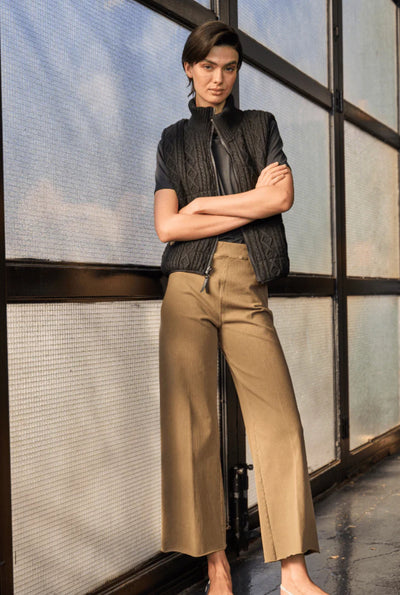 Erin Wide Leg Pant- Antique Smoked Olive