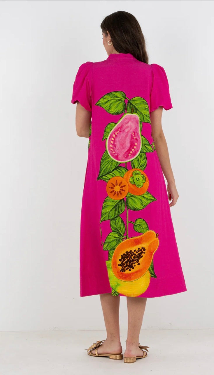 papaya midi dress FARM Rio Papaya Salad Midi Dress
