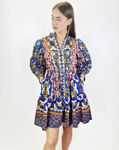 Andi Dress- Brown Multi