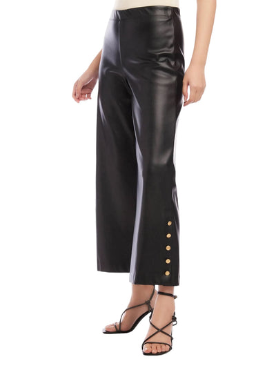 Button-Up Hem Pants Black