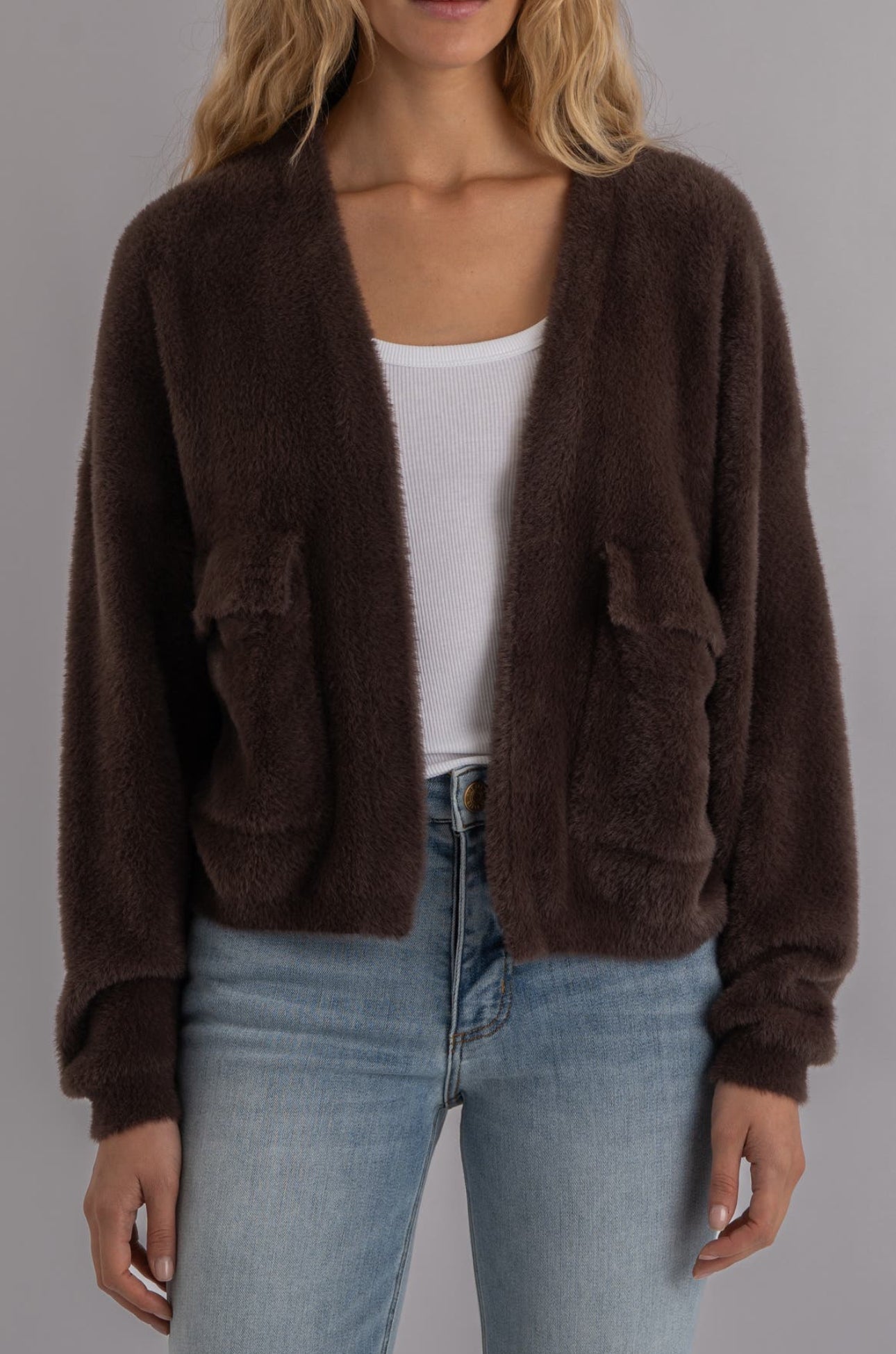Jana Cardigan-Chocolate
