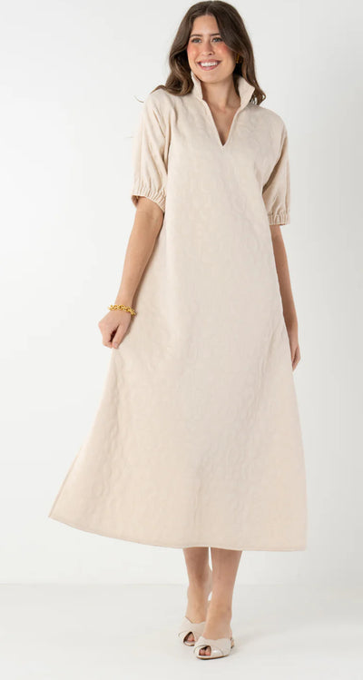 Poppy Cheetah Maxi Dress- Sandstone
