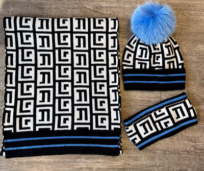 Bright Lights Knit Scarf - Electric Blue