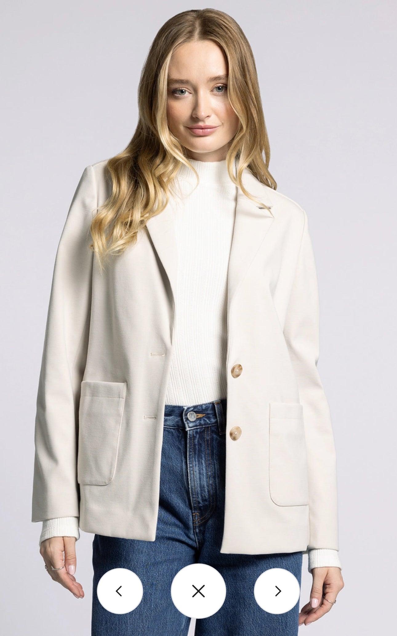 Notch Lapel Boyfriend Blazer-Light Taupe