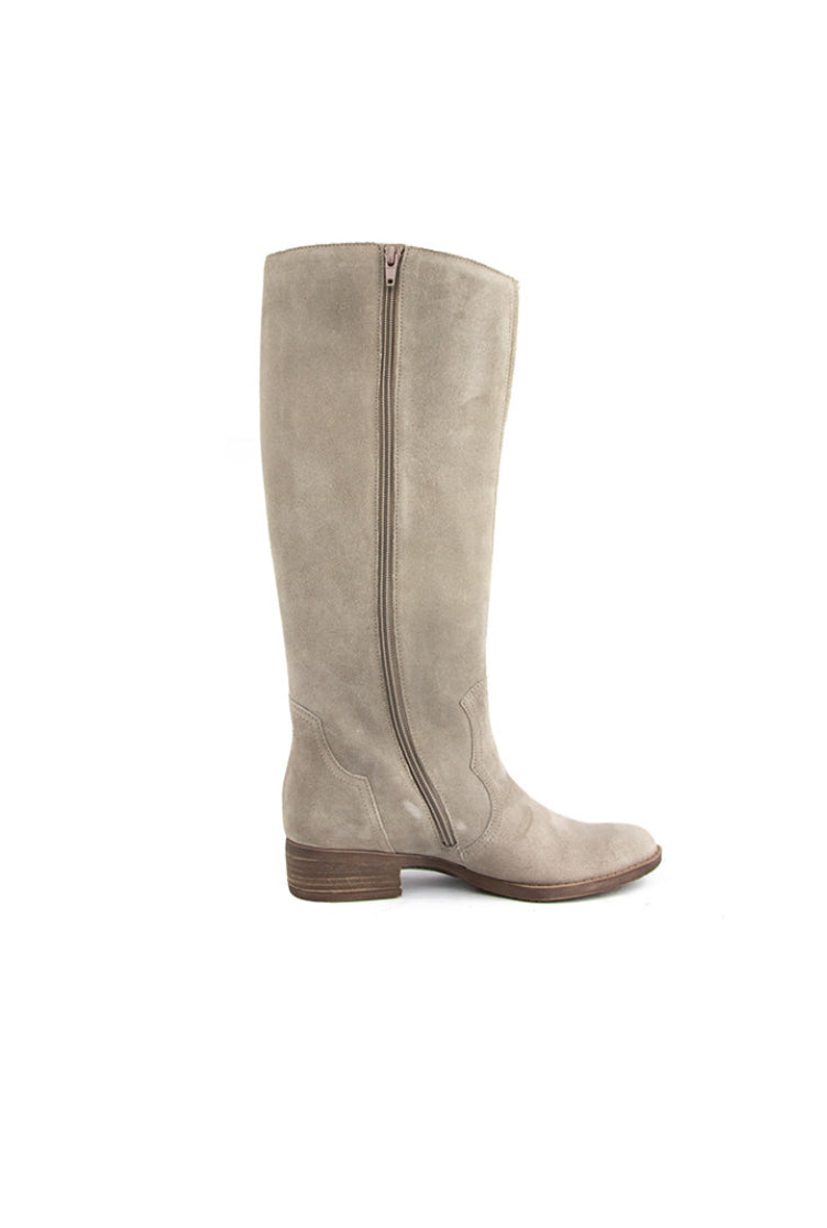 Gabor 75.901.12 Suede Tall Boots-Pebble-Kiesel