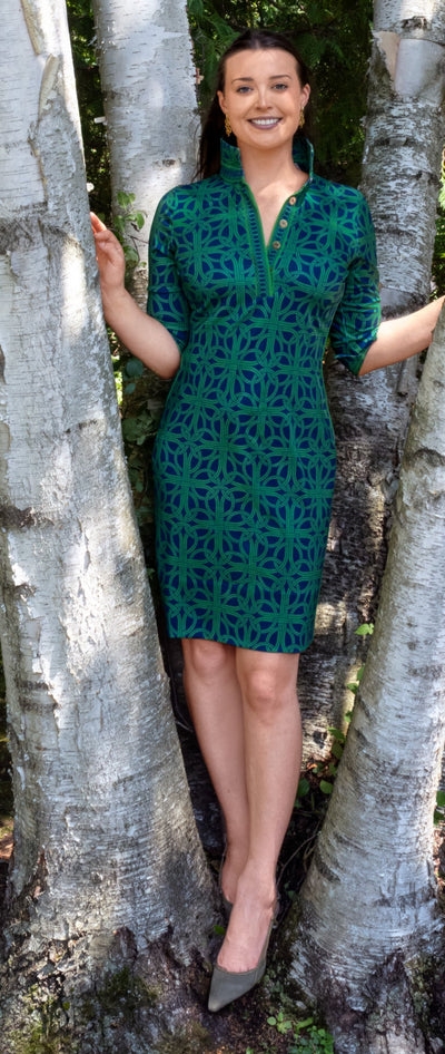 Everywhere Dress Ring Toss-Navy/Kelly