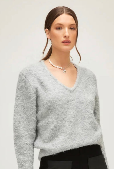 V Neck Sweater Grey