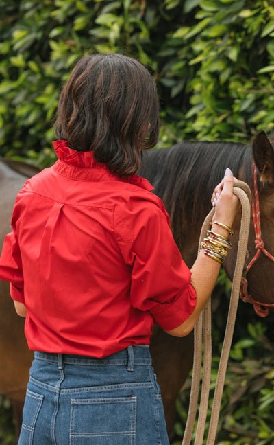 KMJ Southern Lover Blouse-Red
