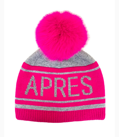 Apres Ski Hat with Fox Fur Pom