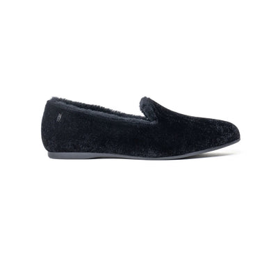 Audrey Velvet Loafer-Black