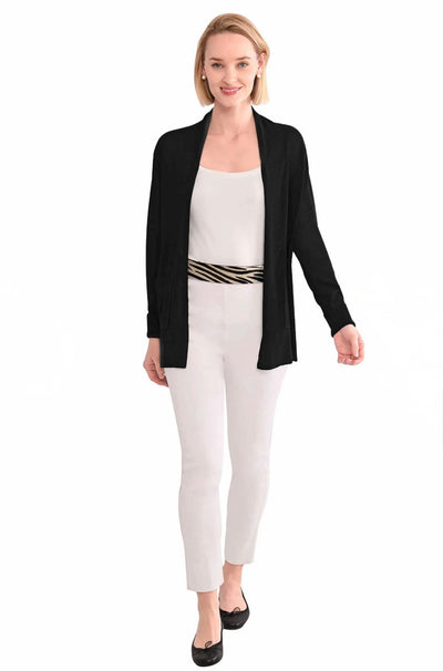 Open Cardigan Sweater-Black