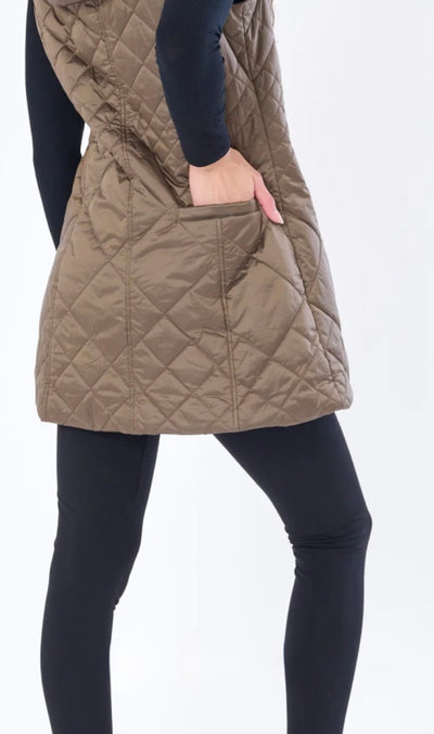 Long Vest Iridescent Hazelnut