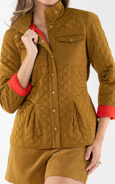 Quilted Barn Jacket-Tapenede