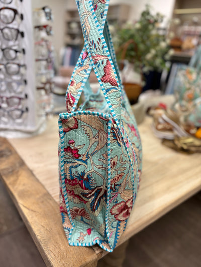 Jane Fabric Tote-Pacific