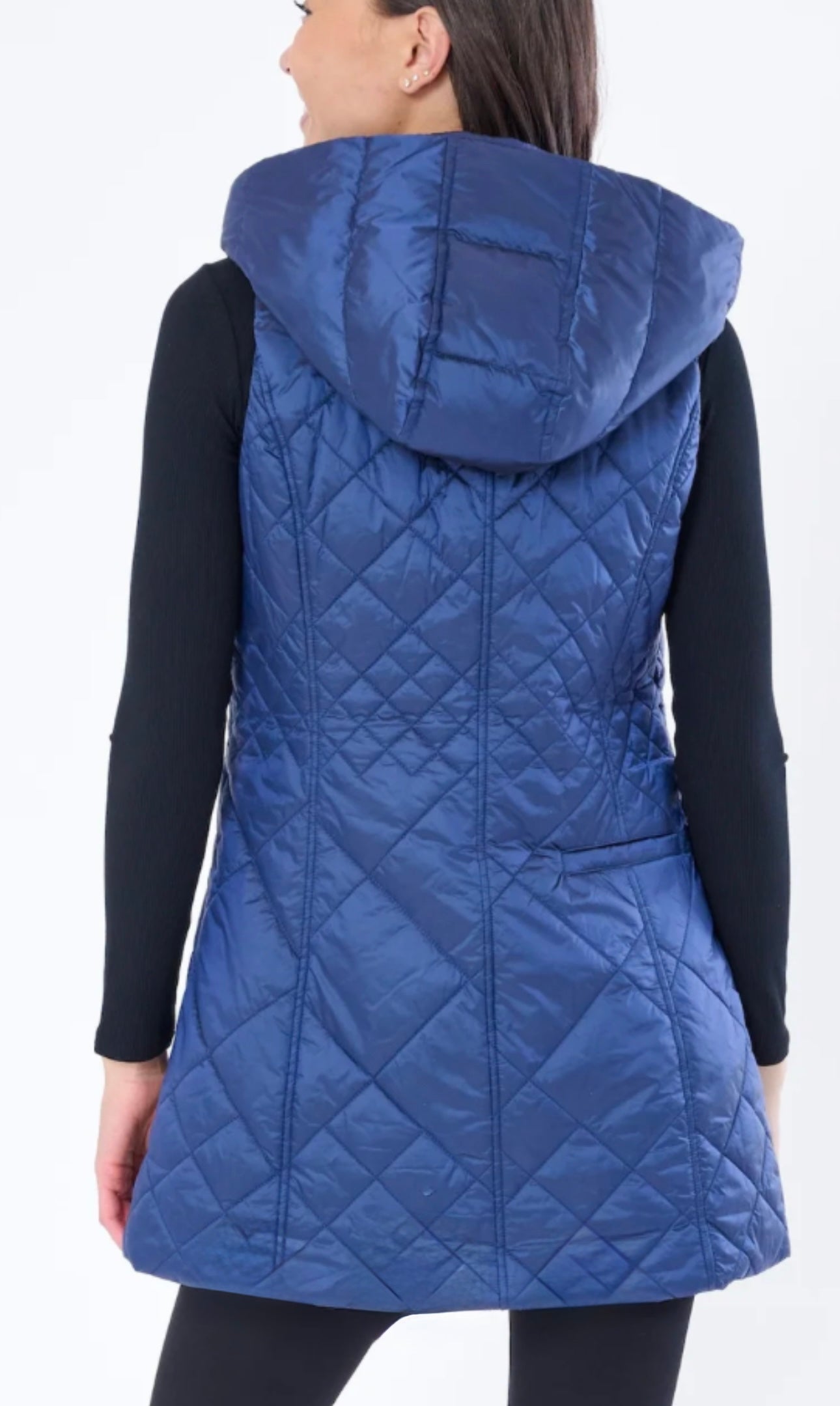 Long Vest Iridescent Navy