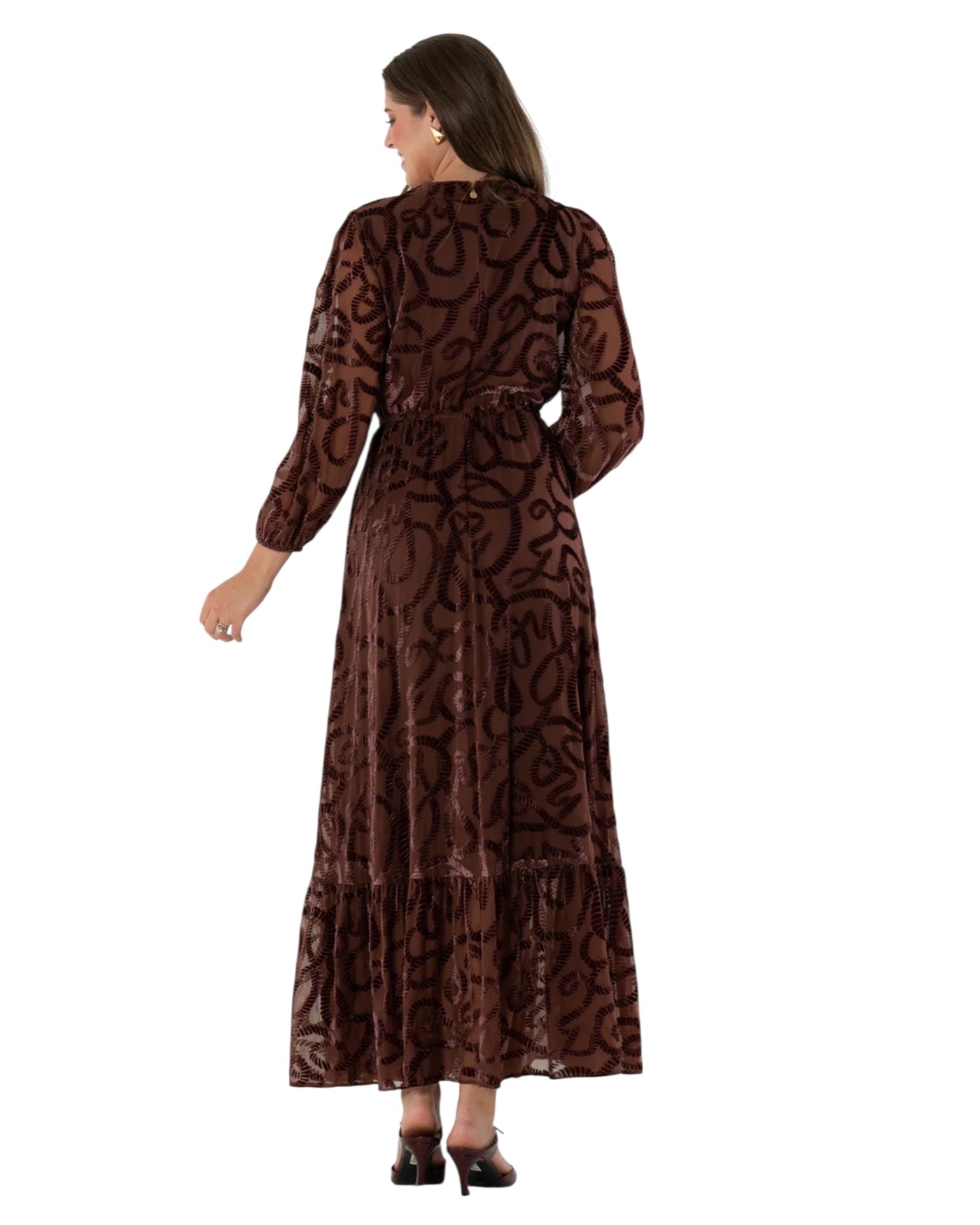 Lillian Dress Rope/Velvet-Wine