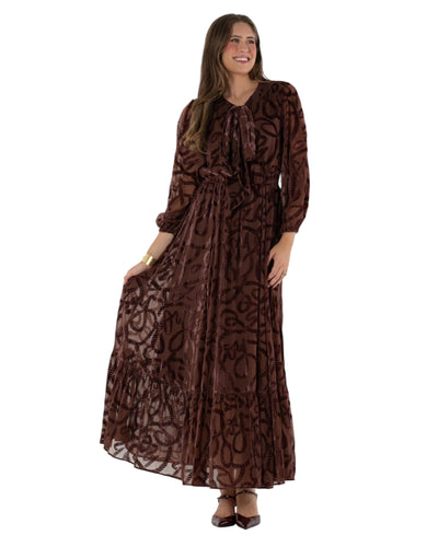 Lillian Dress Rope/Velvet-Wine