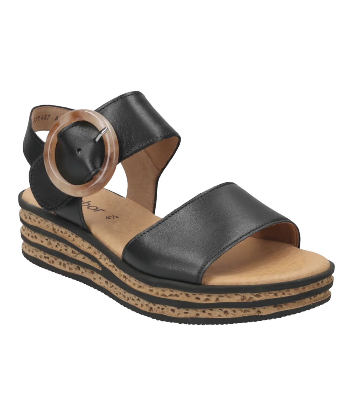 Gabor Leather Sandal Black 24.550.27