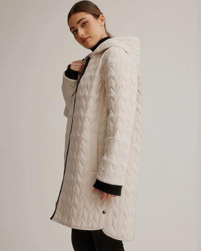 Quilted Stretch Relaxed Fit Coat-Oyster Bay