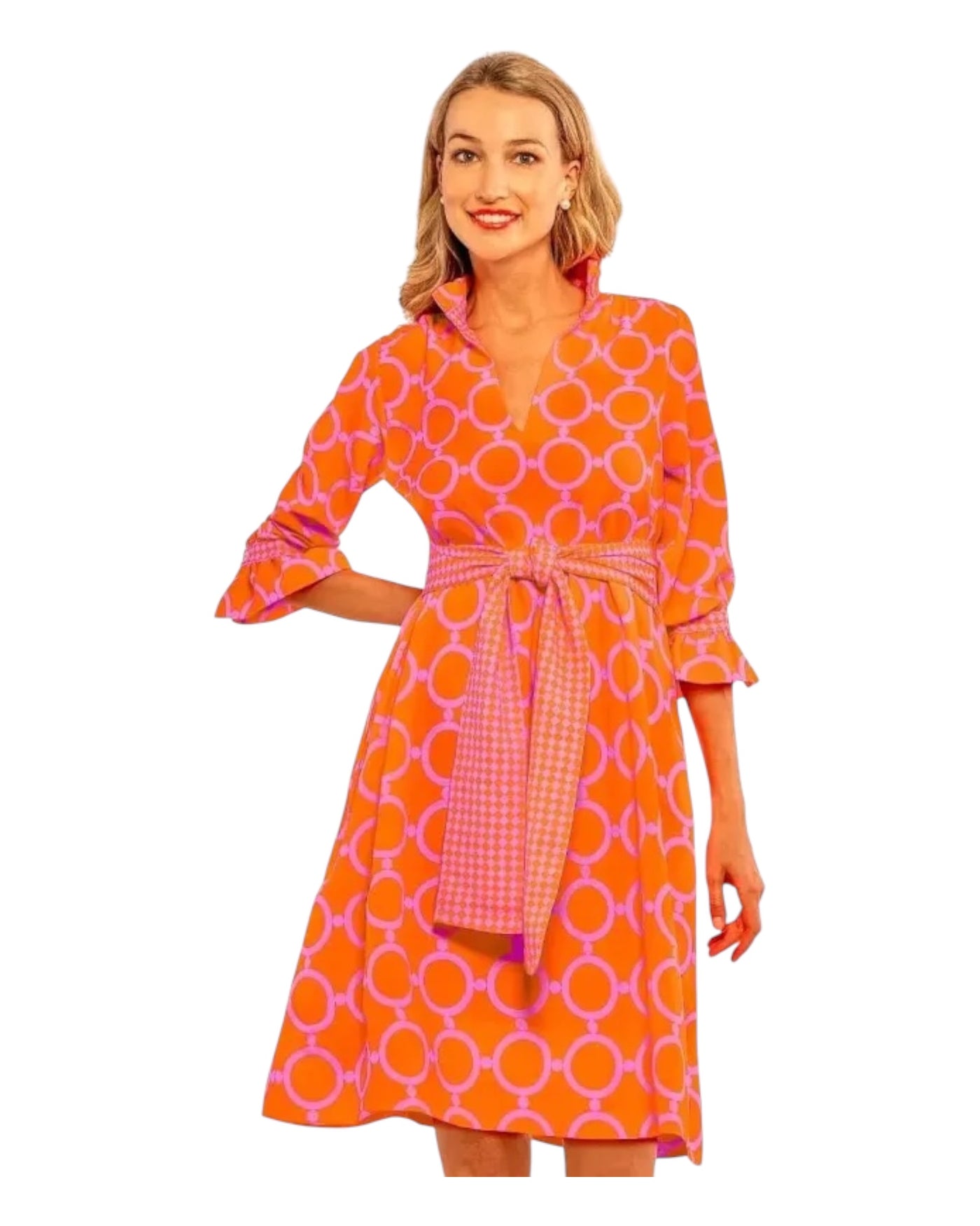Outta Sight Dress Dip&Dot Pink/Orange