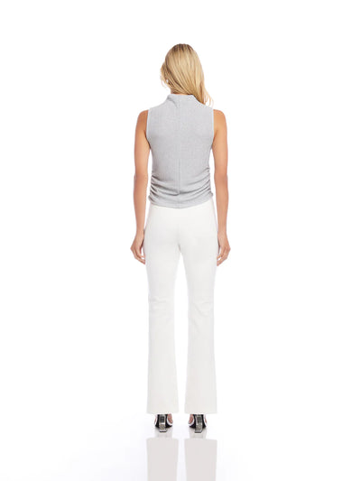 Front Slit Pants Off White