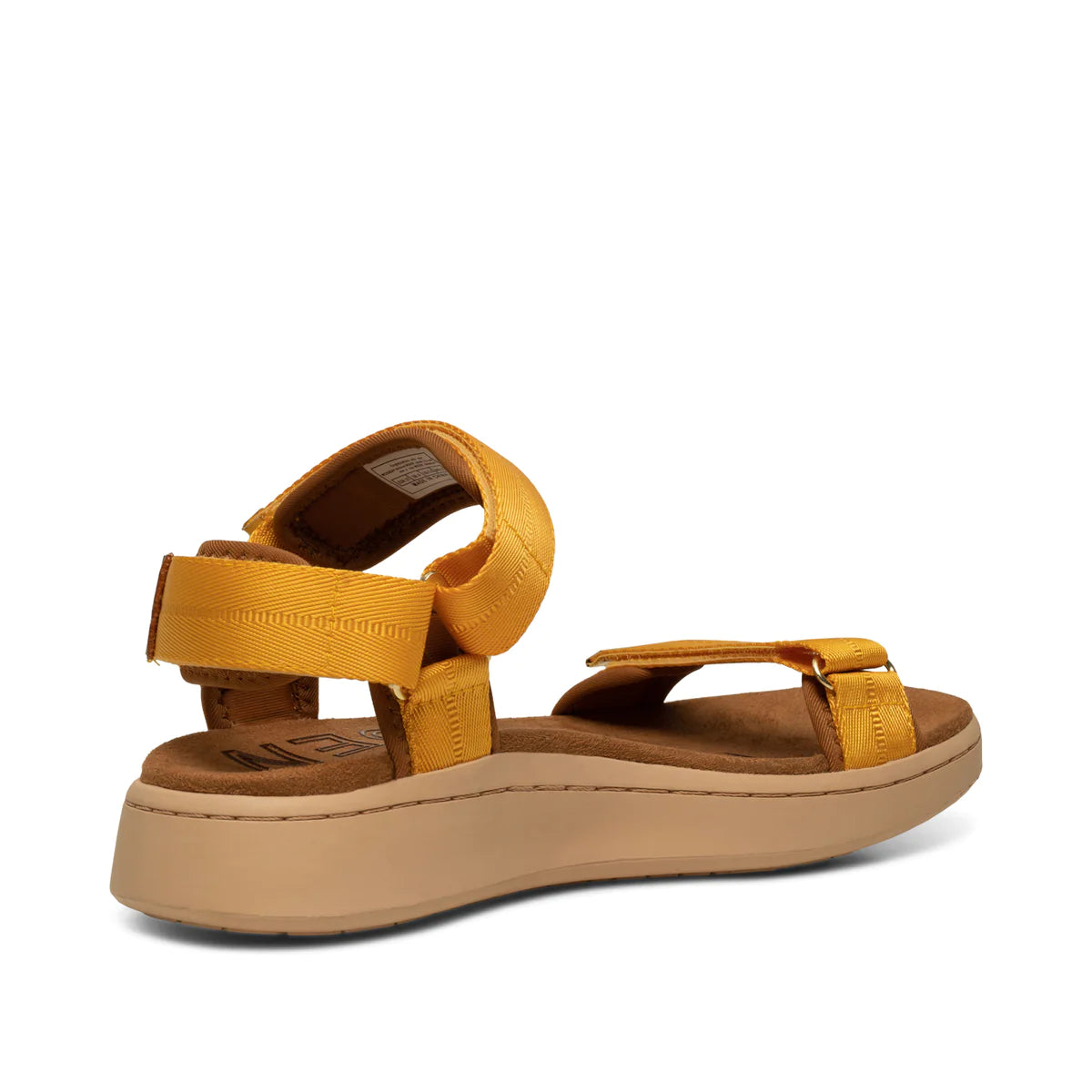 Line Suede Sandals in Old Gold