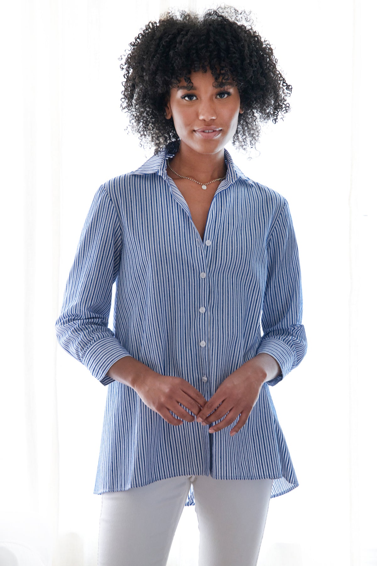 Trapeze Shirt Chenille Stripe