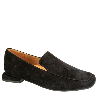 Tilda Suede Loafer-Black
