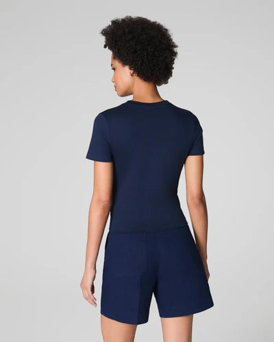 Cool Cotton Crewneck Tee-Navy