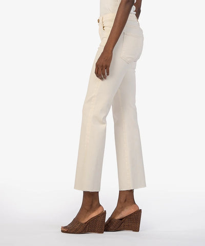 Kelsey High Rise Ankle Flare with Raw Hem
