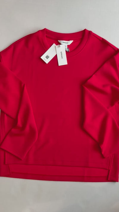 AirEssentials Long Sleeve Side Slit Top Spanx Red