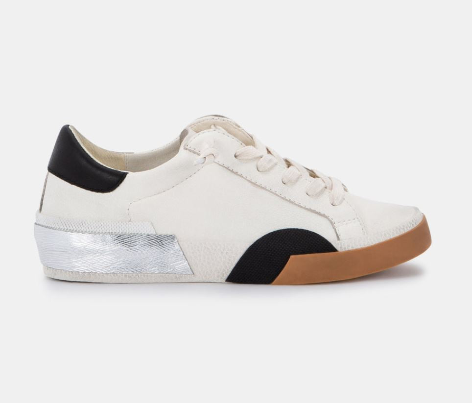Zina Sneaker in White Black Leather