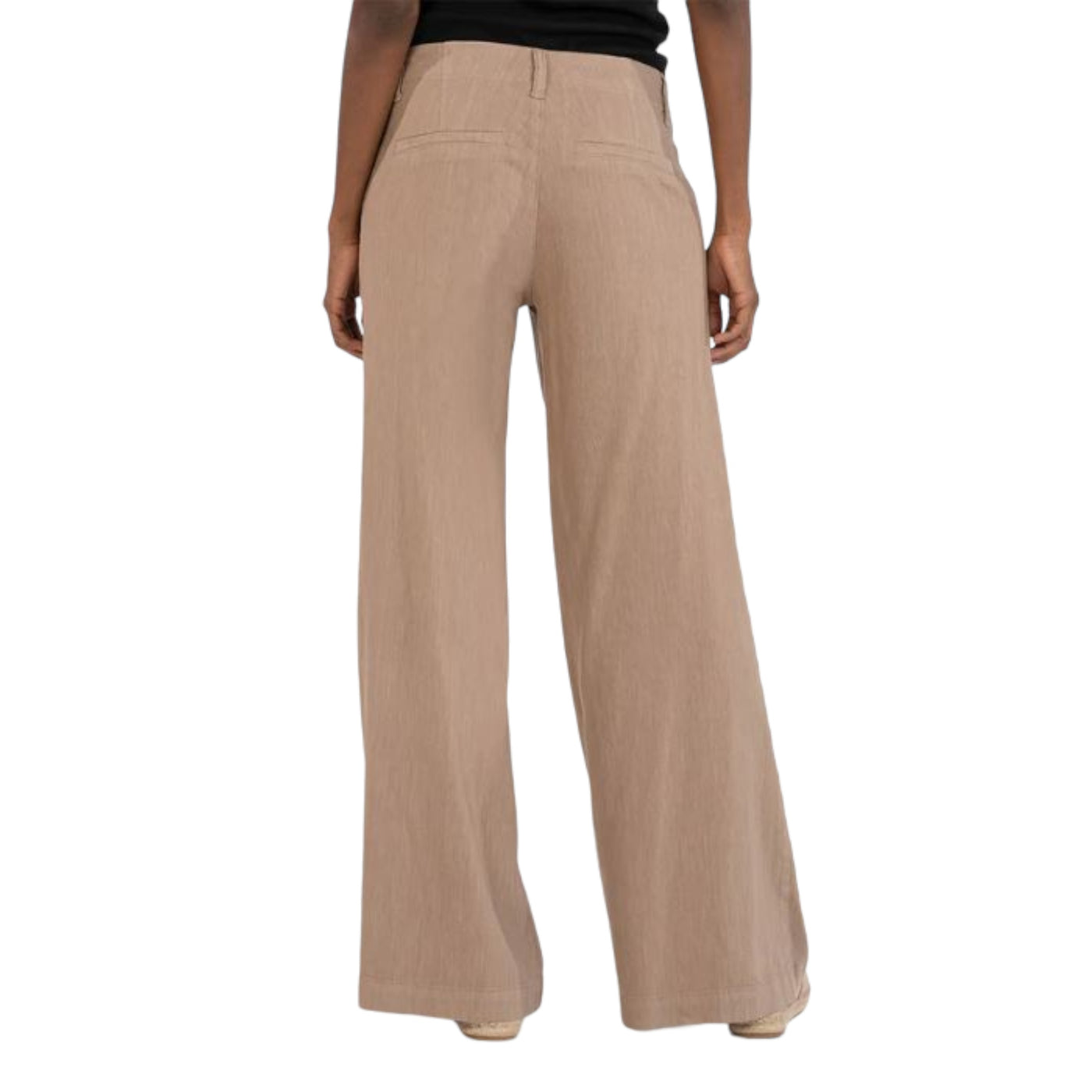 Meg Linen Wide Leg Pants in Khaki