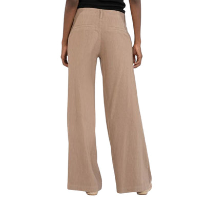 Meg Linen Wide Leg Pants in Khaki
