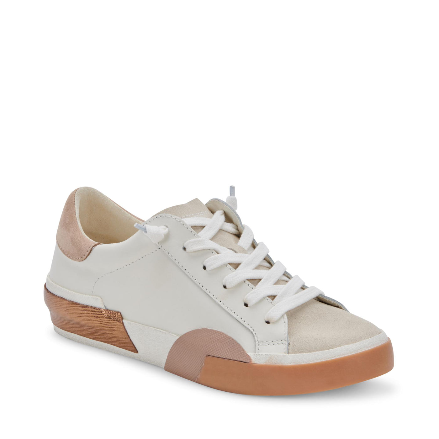 Zina Sneaker in White/Tan